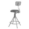 24"-30" Height Adjustable Heavy Duty Vinyl Padded Swivel Steel Accent Barstool with Backrest Gray - Hampden Furnishings - 4 of 4