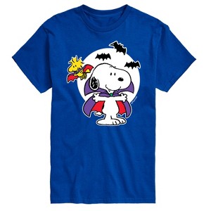 Men's - Peanuts - Snoopy Woodstock Vampire Short Sleeve Graphic T-Shirt - 1 of 4