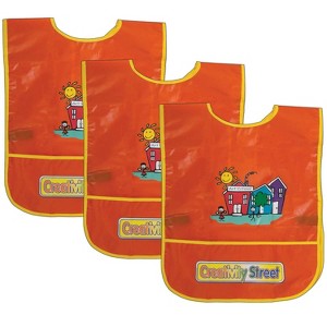 Creativity Street® Children's Artist Smock, Ages 3 to 8, Orange, 15" x 12", Pack of 3 - 1 of 4