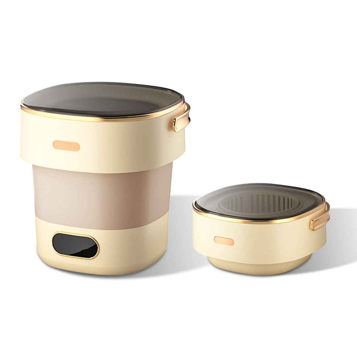 Portable Mini Washing Machine, Foldable 13L Mini Washer Spin Dryer with Basket Spin 3 Cleaning Modes Compact Design for Small Clothes