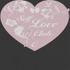 Rerun Island Women's Self Love Club Heart Short Sleeve Graphic Cotton Retro Vintage Ranger Baby Tee - Caviar White S - 2 of 4