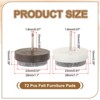 Unique Bargains Wooden Chair Sofa Cabinet Table Leg Floor Protector Round Nail-on Felt Pads 72 Pcs - 2 of 3