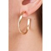 Slickblue Women's Stud Earrings, Twisted Circular Design, Matte Gold Finish, Trendy Style, 1.3" Diameter - 2 of 2