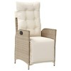 vidaXL 3 Piece Bistro Set with Cushions Beige Poly Rattan - 4 of 4