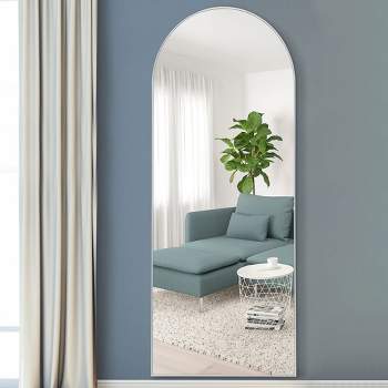 Neutypechic Wood Frame Arch Top Full Length Mirror Leaning Mirror