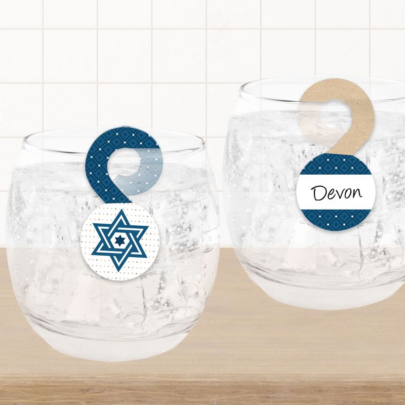 Big Dot of Happiness Happy Passover - Pesach Jewish Holiday Party Paper Beverage Markers for Glasses - Drink Tags - Set of 24, 4 of 10