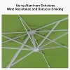 PURPLE LEAF Patio Umbrella White Cantilever Offset Umbrella Square Outdoor Umbrella with 360-degree Rotation for Garden Deck Pool - 4 of 4