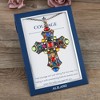 Anna-Kaci Colorful Stained Glass Rhinestone Cross Pendant Necklace Gift Message Card & Envelope Faith Jewelry Gifts - 3 of 4