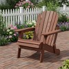 Okak Oversize Wooden Outdoor Adirondack Chair with Foldable Design, Outdoor Lounge Chair with Wide Arms, Patio Chair for Garden - 2 of 4