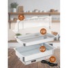 GustoWave 9 Qt Stainless Steel Electric Chafing Dish Buffet Server Food Warmer with Roll Top, Set of 2 - 2 of 4