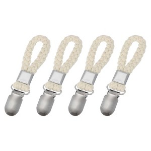 Unique Bargains Cotton Loop Metal Clothing Towel Storage Clips 4.3" - 1 of 4