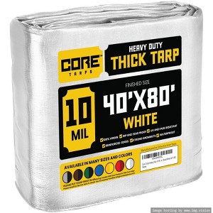 Core Tarps Heavy Duty 10 Mil Tarp Cover, UV Resistant, Rip Proof for Roof, Camping, Patio, Pool, Boat - 1 of 4