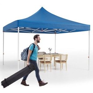 Coucheta 10x10 Commercial Pop Up Canopy Tent - PU Coated Waterproof Fabric, Heavy Duty All-Season Shelter with Roller Bag for Events/Camping - 1 of 4