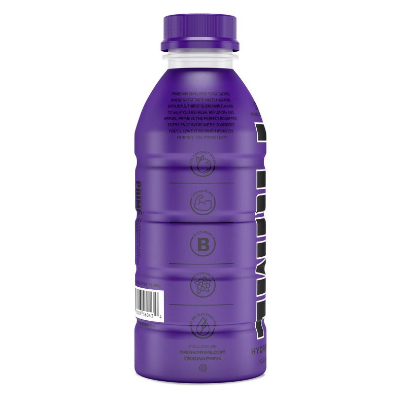 Prime Hydration Grape Sports Drink - 16.9 fl oz Bottle, 2 of 8