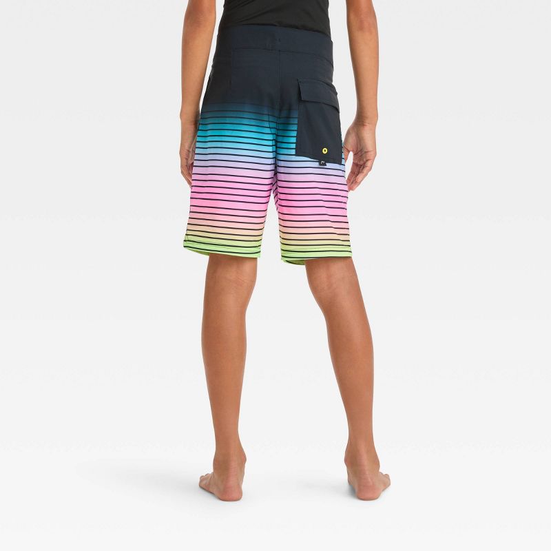 Boys&#39; Ombre Striped Swim Shorts - art class&#8482;, 4 of 5