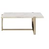Feit Faux Marble Top & Champagne Finish Coffee Table - 4 of 4