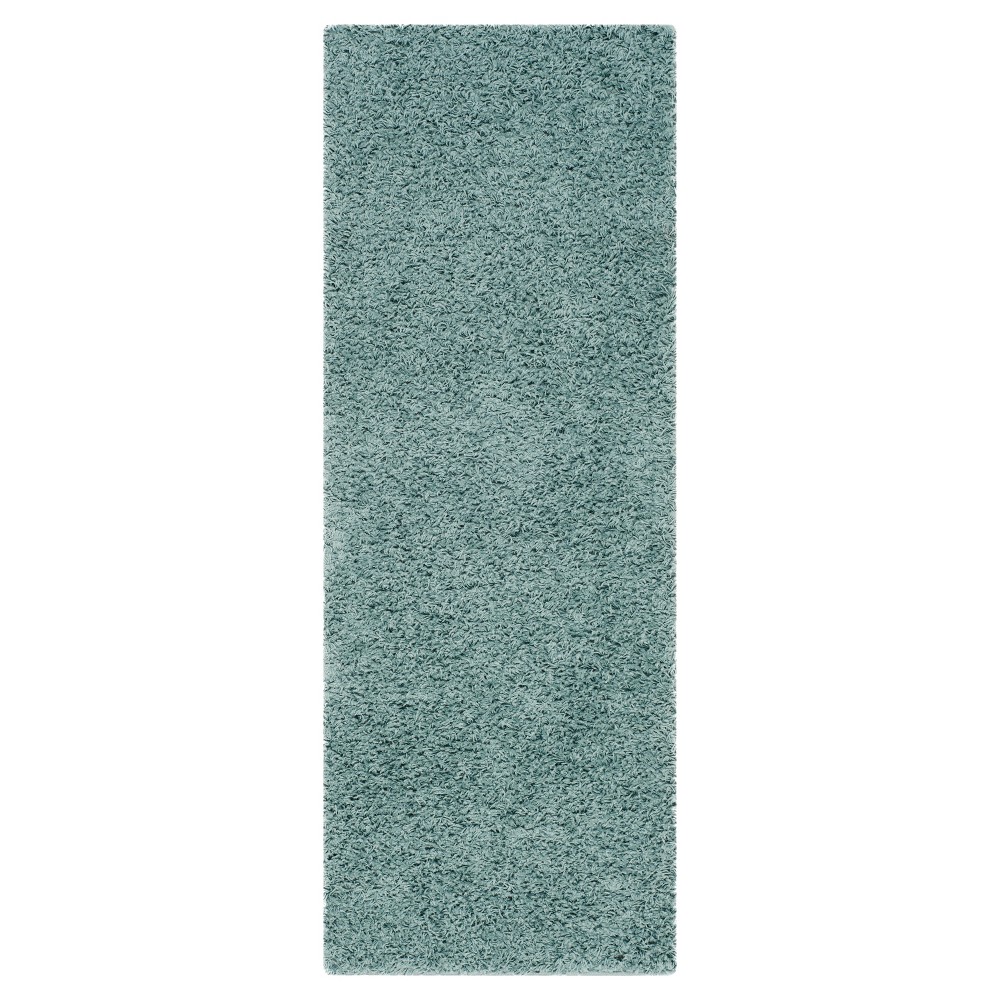 2'3inx6' Runner Reedley Solid Loomed Rug Seafoam - Safavieh