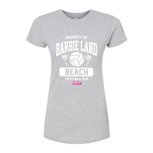 Women's - Barbie - Property of Barbie Land Beach Volleyball Fitted Graphic T-Shirt - 1 of 2