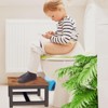 Itopfox Wooden Step Stool for Adults & Kids, Heavy Duty Non-Slip Foot Stool for Bedroom, Bathroom, Kitchen, Livingroom, Rustic Brown - 3 of 4