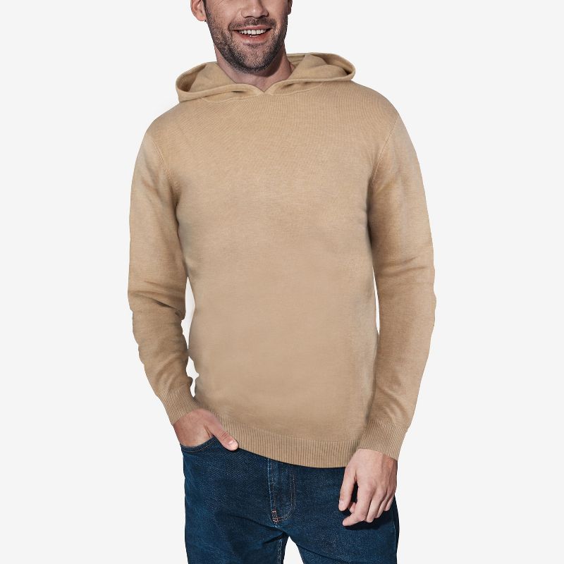 X RAY Men's Hooded Long Sleeve Sweatshirt Solid Casual Pullover Hoodie Sweater, 1 of 6