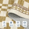 Washable Runner Rug for Kitchen, Bathroom, Non-Slip, Low Pile, Stain-Resistant, Abstract Checkered Carpet, Entryway, Laundry. - 4 of 4