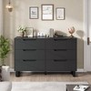 6 Dresser For Bedroom, 47.2" Wide Dresser, Freestanding Vertical Drawer Cabinet With Storage, Wooden Closet Storage Chest For Living Room - 3 of 4