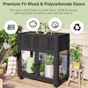 MAYEERTY 35.4''x17.7''x37.4'' Mini Cold Frame, 2-Door Greenhouse with Wheels, Indoor Outdoor, Black - 2 of 4