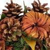 Northlight Orange and Green Fall Wreath With Pumpkins and Pinecones - 13.75 Inch, Unlit - 2 of 3