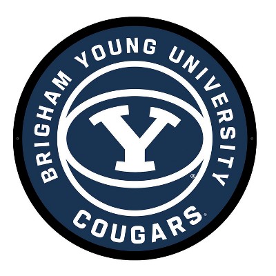 Evergreen Ultra-Thin Edgelight LED Wall Decor, Round, Brigham Young University- 23 x 23 Inches Made In USA