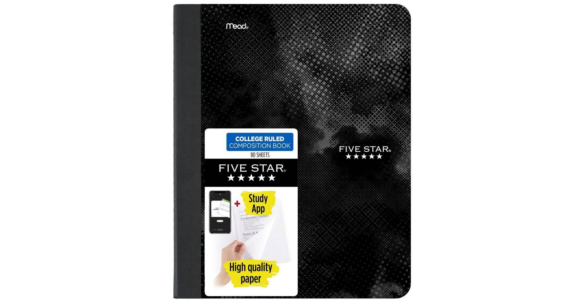 Five Star Active Comp Book Black 80ct