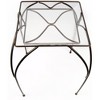 Plastec Square Metal Saucer Table with Decorative Plastic Saucer – Indoor or Outdoor Use, Dark Bronze, 15" - 3 of 3