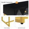 PAGED Modern Gold Metal Console Table with Diagonal Stripe Drawers, Narrow Entryway Sofa Table with Storage, Sofa Tables Narrow Long - 4 of 4