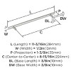 Amerock Bar Pulls 8-13/16 inch (224mm) Center-to-Center Stainless Steel Cabinet Pull - 3 of 3