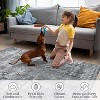 10x13 Large Vintage Rug – Low-Pile Distressed Floral, Non-Slip, No-Shedding, Machine Washable Foldable Floor Cover for Playroom or Bedroom, Gray - 2 of 4