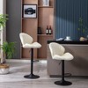 Adjustable Bar Stools Set of 2 with Back and Footrest, Counter Height Bar Chairs for Kitchen, Pub, or Dining - 2 of 4