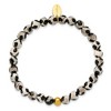 Chisel Stainless Steel Polished Yellow IP-plated 6mm Black Spot Agate Beaded 6.25" Stretch Bracelet - 3 of 4