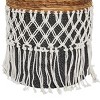 2pk Banana Leaf Storage Baskets Black - Olivia & May: Decorative Wicker Basket for Blankets, Tabletop Storage - image 4 of 4