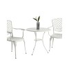 3 Piece Cast Aluminum Patio Bistro Set with Umbrella Hole, Outdoor Metal Table and Chairs for Patio Small Space Chat Sets-The Pop Home - 2 of 4
