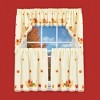 Collections Etc Embroidered Scrolling Autumn Leaves Window Curtains - 3 of 3