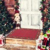 Christmas Area Rugs, Bells Holly Berry Ribbon Garland Traditions Throw Carpet Runner Rugs for Living Room Bedroom Kitchen Dining Room Nursery Office - 2 of 4