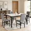 Hooseng 5-Piece Dininng Room Table Set with 4 Uphosltered Dining Chairs, Faux Marble Table Top and Metal Frame Space-Saving Dining Table Set for 4 - 3 of 4