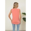 Women's Sleeveless Ruffle Detail T-Shirt | Round Neck Casual Solid Top for Women - 2 of 4