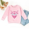 Cow Heart Glasses Glitter - Youth Graphic Sweatshirt - 2 of 4
