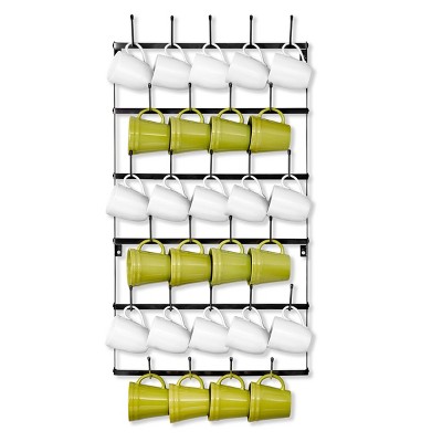Sorbus Wall mounted mug rack holder for coffee mugs and more