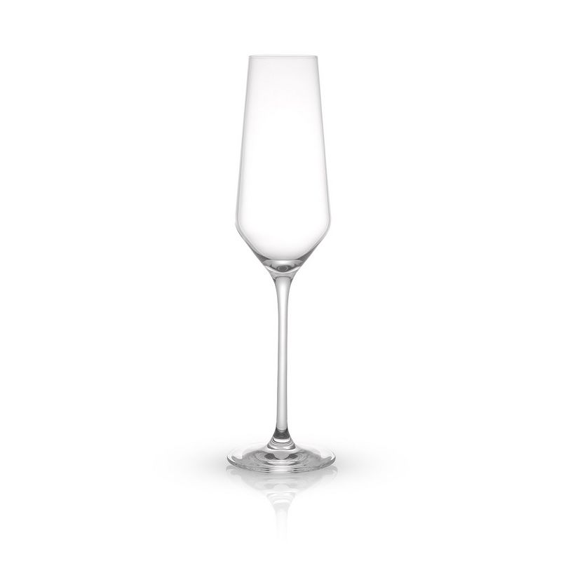 JoyJolt Layla Crystal Champagne Flute Glasses - Set of 4 Champagne Glasses – 6.7 oz, 6 of 8