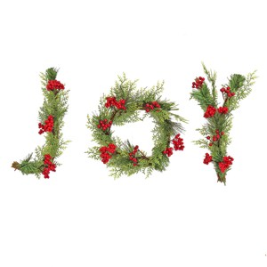 HGTV Evergreen 'Joy' Hanging Christmas Artificial Swag - 1 of 3