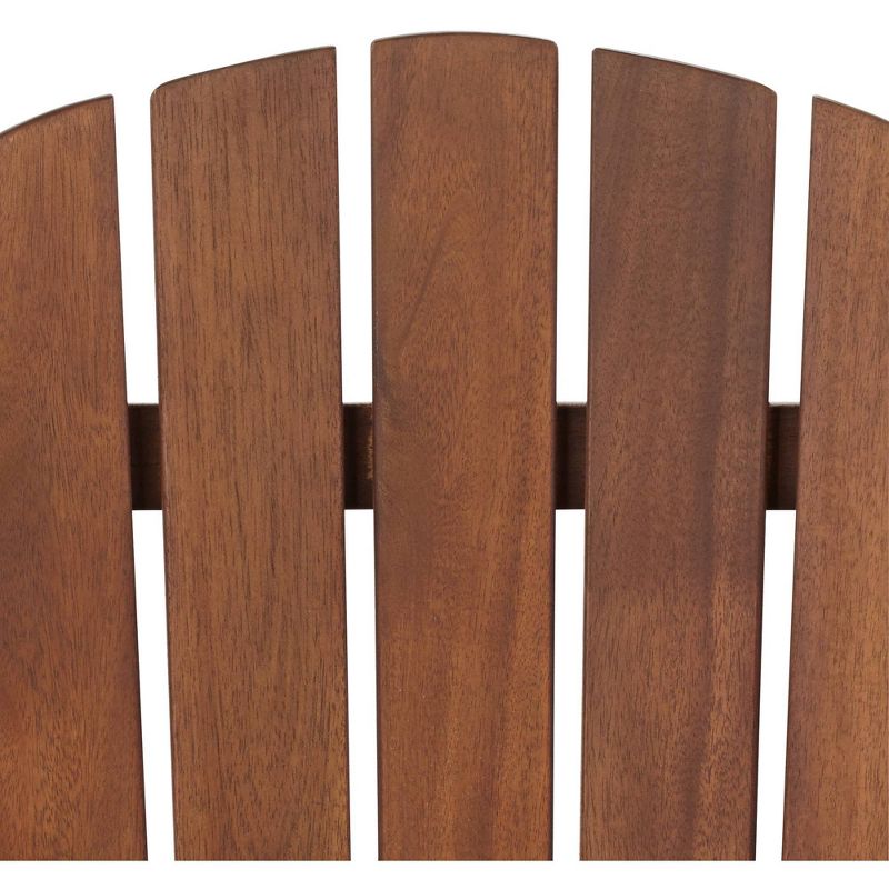 Teal Island Designs Fletcher Dark Wood Outdoor Reclining Adirondack Chairs Set of 2, 2 of 10