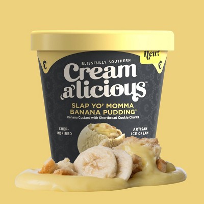 Creamalicious Slap Yo Momma Banana Pudding Ice Cream - 16oz