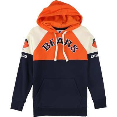 STARTER Womens Chicago Bears Colorblock Hoodie Sweatshirt
