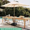 Tangkula Patio Umbrella Base w/ 4 Universal Wheels 2 Receivers Square Pole Stand Outdoor - 2 of 4